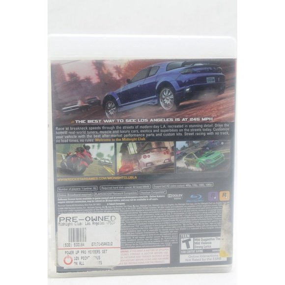 Midnight Club: Los Angeles (Sony PlayStation 3, 2008) Complete w/ Original Case - Picture 4 of 8